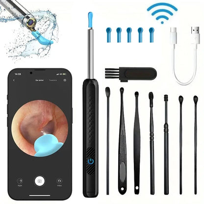 Limpiador de oidos, otoscopio, cámara wifi, accesorios GRATIS, luz led