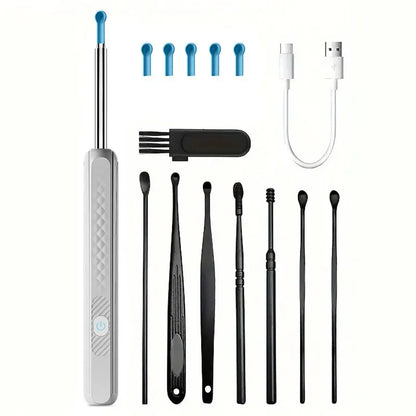 Limpiador de oidos, otoscopio, cámara wifi, accesorios GRATIS, luz led